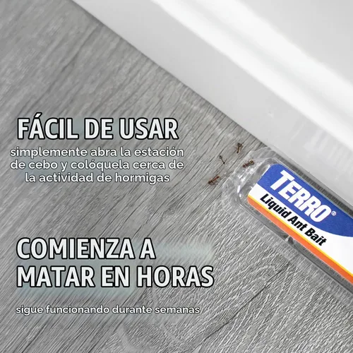 Vista 5 de TERRO T300 cebos líquidos para hormigas, 6 unidades Borax Formula, Kills the Queen & the Entire Colony, Liquid Ant Baits Indoor, Kills Household