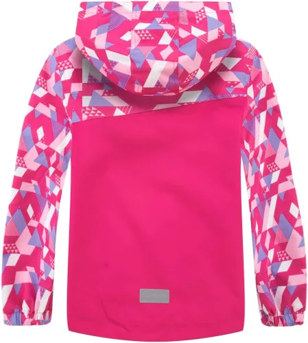 Vista 2 de M2C Chaqueta cortavientos con capucha para niños y niñas con forro polar impermeable
