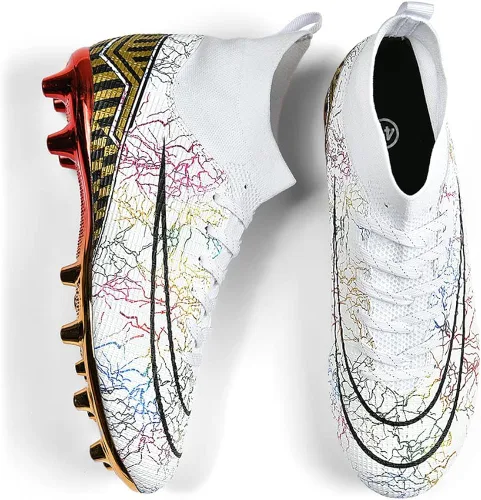 Vista 2 de Dennger Tacos de fútbol para hombre, zapatos de fútbol de alta calidad, zapatos de fútbol AG Spike, zapatillas de deporte cómodas para adultos
