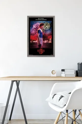 Vista 6 de Trends International Netflix Stranger Things: Season 3 - Póster de pared de Will Wall, 14.725 x 22.375 pulgadas, versión enmarcada de madera