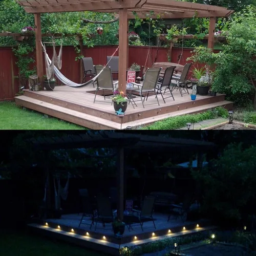 Vista 6 de Kit de luces LED para exteriores, Φ1.38 pulgadas, blanco cálido, paquete de 10 unidades, bronce, bajo voltaje, 12 V CC, IP65, impermeable