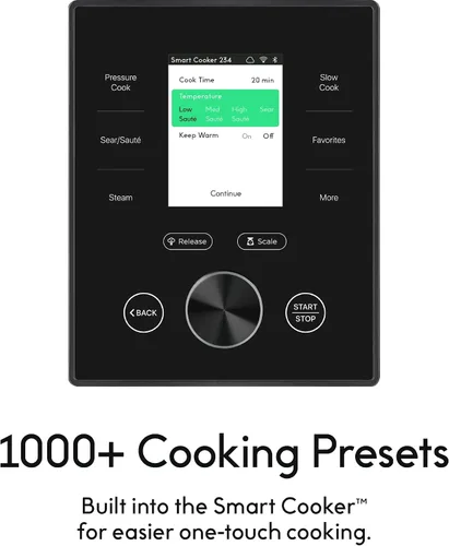 Vista 11 de CHEF iQ Olla a Presión Inteligente con WiFi y Báscula Incorporada - Multicocina 10 en 1 Fácil de Usar con Más de 500 Recetas Guiadas - Olla