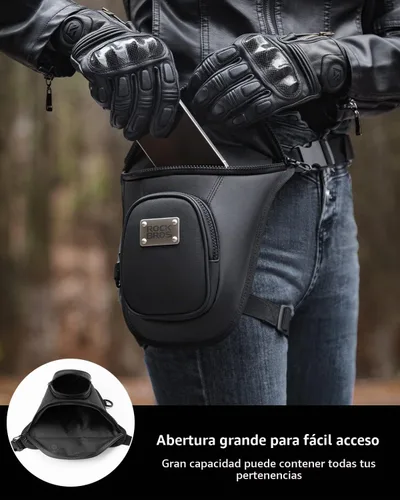 Vista 2 de ROCKBROS Riñonera táctica impermeable para motocicleta al aire libre