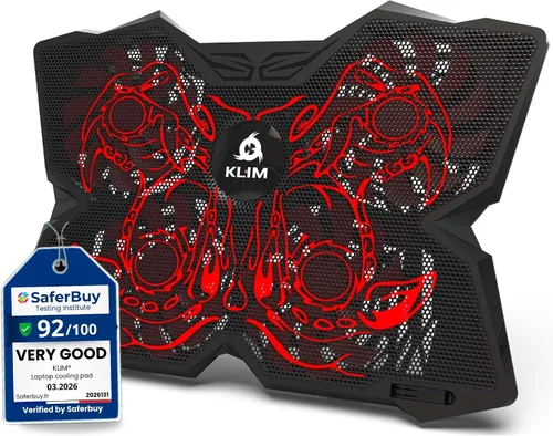 Vista 7 de KLIM Wind Almohadilla de Refrigeración para Laptop - Más de 500 000 Unidades Vendidas - Nueva Versión - El Ventilador de Refrigeración de Acción
