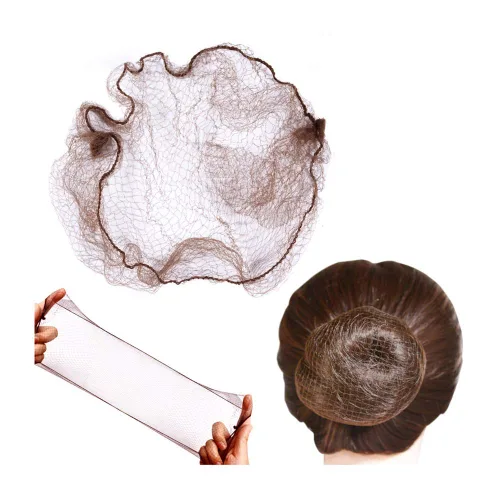 Vista 12 de YANTAISIYU 50 piezas de red para el cabello de 20 pulgadas, invisible, elástica, malla para pelucas y moños, para el servicio de alimentos