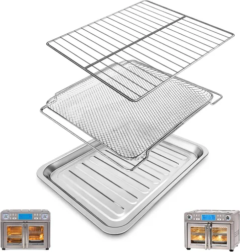 Vista 8 de Piezas de repuesto para freidora de aire Emeril Lagasse Everyday 360, accesorios de freidora de aire de acero inoxidable antiadherente de grado