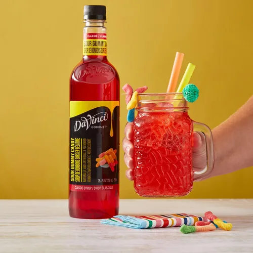 Vista 6 de DaVinci Gourmet - Jarabe de caramelo de gomitas ácidas, 25.4 onzas líquidas (paquete de 1)