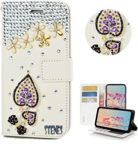 Vista 16 de Bling Wallet - Funda para teléfono compatible con Samsung Galaxy Z Fold 3 5G, elegante, hecha a mano, 3D, hecha a mano, ballet, pintalabios, tacón