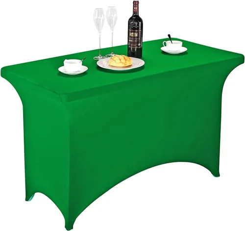 Vista 145 de FORLIFE - Funda de mesa de elastano, mantel ajustado de 4 pies para mesas rectangulares, funda elástica para patio, universal para bodas, banquetes