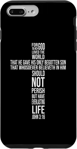 Vista 12 de Christian Cross John 3:16 Bible Verse Faith-Based Easter Case for iPhone 16