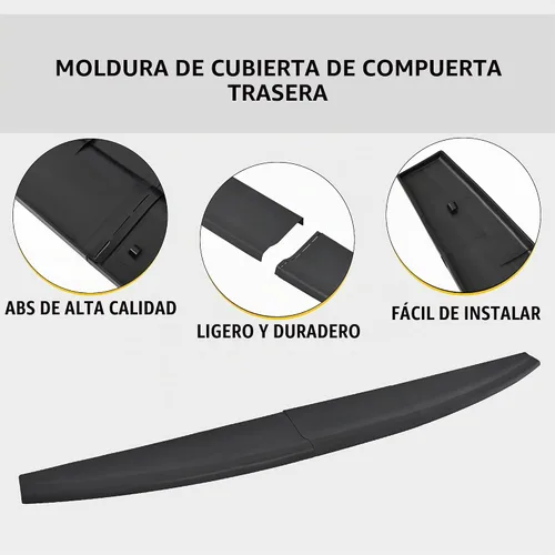 Vista 6 de Tapa de moldeo para alerón de puerta trasera Compatible con Ram 1500 2500 3500 Classic 2009-2019 Protector superior Reemplazo para CH1909100