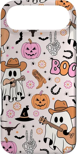 Vista 27 de Spooky Ghost Cowboy Cute Halloween Boo Western Retro Pastel Case for iPhone 17