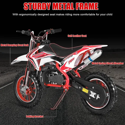 Vista 5 de Motocicletas de motocross de gasolina de 50 cc para niños de 8 a 14 años