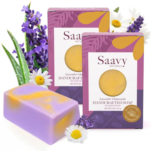 Vista 11 de Saavy Naturals Barras de jabón corporal hechas a mano, rosa búlgara, hidratante para mujeres, fórmula vegana orgánica, espuma cremosa sin residuos