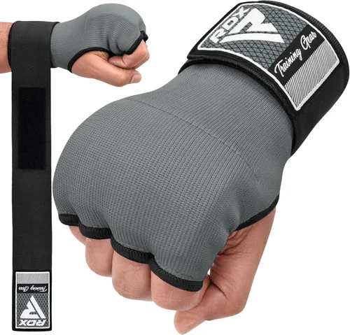 Vista 12 de RDX - Guantes de boxeo con acolchado de gel, para hombres y mujeres, con correas de muñeca elásticas de 100 cm de largo, rápidos, puños protectores
