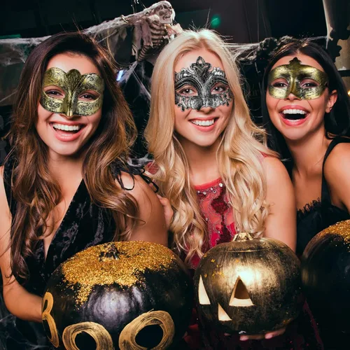 Vista 4 de INOOMP Máscara de Halloween para hombre, 8 unidades, máscara facial de luchador para fiesta de baile, Halloween, máscara vintage griega romana