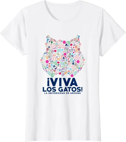 Vista 4 de University of Arizona Wildcats Viva Los Gatos - Camiseta, Blanco