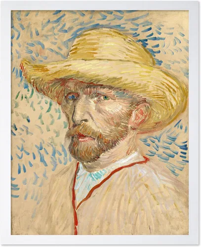 Vista 42 de Poster Master Póster clásico de Van Gogh, impresión impresionista vintage, regalo para artista, pintor, autorretrato, sombrero de paja, dibujo