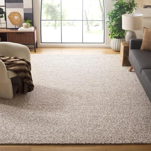 Vista 49 de SAFAVIEH Natura Collection - Alfombra decorativa, 2 x 3 pies, color beige, mezcla de lana hecha a mano, diseño texturizado, ideal para pasillo