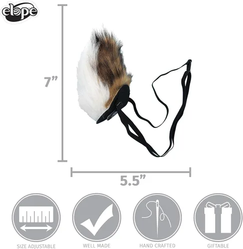 Vista 5 de Deer Fawn Furry Plush Tail Costume Accessory