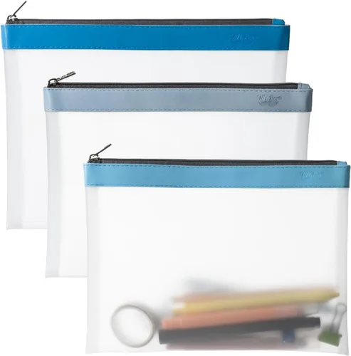 Vista 22 de Mr. Pen - Estuche transparente para lápices, paquete de 3, estuche transparente para lápices, bolsas para lápices