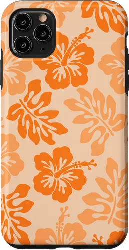 Vista 13 de Orange Hibiscus Y2K Tropical Floral Hawaiian Flowers Pattern Case for iPhone 17