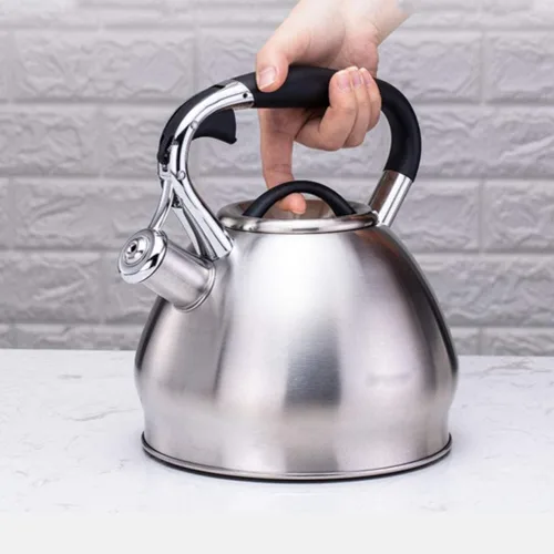 Vista 6 de LIOONS Hervidor de té con silbato, hervido rápido, tetera de agua caliente, de grado alimenticio, de acero inoxidable, de gran capacidad, 3 l/101.4