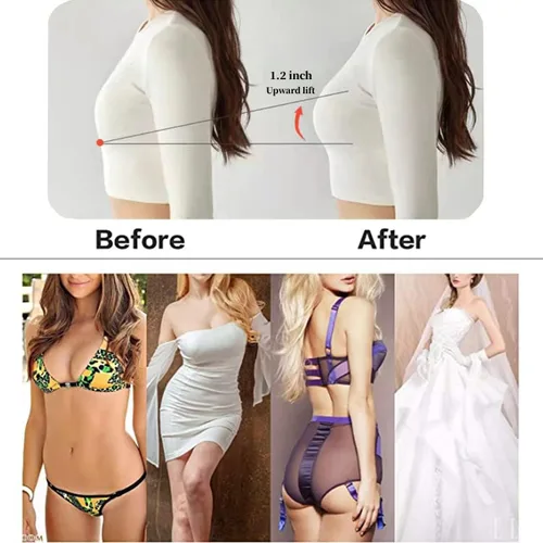 Vista 4 de VUUEAN 3 pares de brasieres para mujer con levantamiento de senos de silicona, reutilizables, con agujeros transpirables