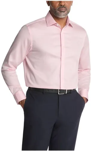 Vista 18 de Calvin Klein Camisa de vestir para hombre, ajuste regular, sin planchado, elástica, sólida Ceniza