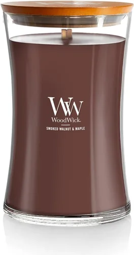 Vista 9 de WoodWick Regalos de Velas Navideñas de Canela Chai para Mujeres y Hombres, Vela de Reloj de Arena Mediana de 9.7 oz con Mecha Crepitante