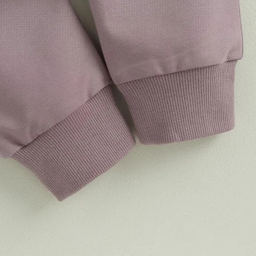 Vista 5 de Fernvia Ropa para bebé niña de 3, 6, 9, 12, 18 y 24 meses, conjuntos de sudadera de manga larga + pantalones