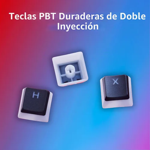 Vista 6 de HyperX Pudding Keycaps 2 - Juego completo de llaves - PBT - 112 teclas - Blanco