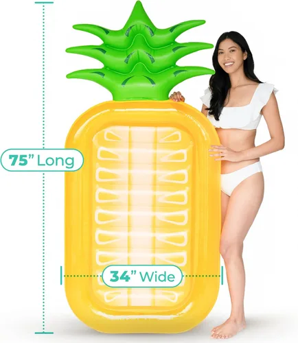 Vista 2 de Greenco Flotador inflable gigante para piscina, flotadores inflables para piscina, balsa inflable para verano, tumbona gigante de piscina