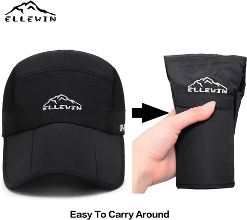 Vista 61 de ELLEWIN Gorra de béisbol unisex UPF 50 sin estructura, con pico grande y plegable