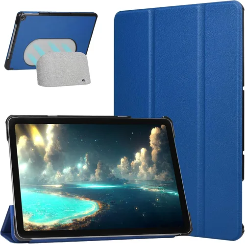 Vista 7 de Caweet Funda para tableta Google Pixel 2023 de 11 pulgadas, ultra delgada, ligera, carcasa rígida con soporte de triple pliegue con cierre