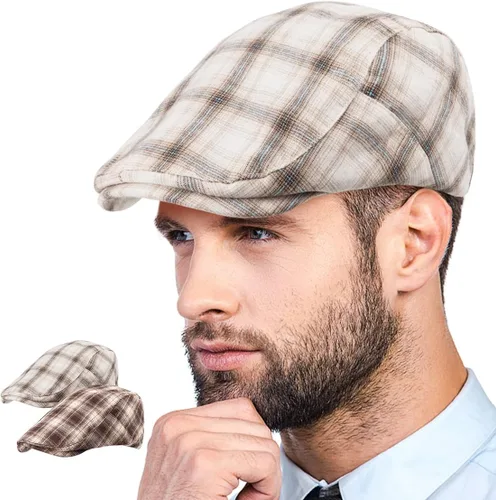 Vista 13 de LADYBRO Paquete de 2 gorras planas unisex para hombre y mujer, estilo casual de verano, ajustables