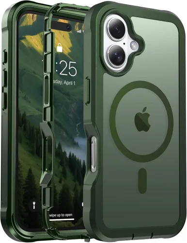 Vista 171 de jaroco - Funda magnética compatible con MagSafe para iPhone 11 de 6.1 pulgadas; protección de grado militar contra caídas, de doble capa