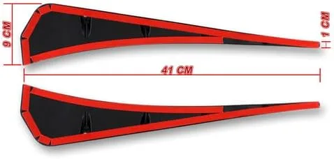 Vista 2 de 2 piezas ABS estilo R cubierta de ventilación lateral para guardabarros compatibles con Honda Civic 10ª generación 2016-2020, 2017 2018 2019
