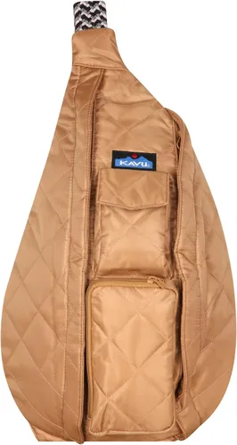 Vista 5 de KAVU Original Rope Puff Diamond Quilted Mini Sling Pack - Taupe, gris topo, Compacto