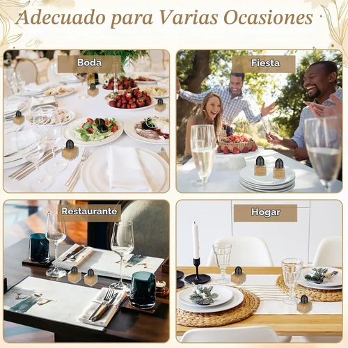 Vista 5 de Uiifan 12 piezas 0.5 oz pequeños saleros y pimenteros de forma cúbica con tapas tonalizadas, frascos de condimento de vidrio transparente mini