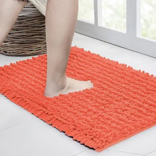 Vista 74 de Walensee Alfombra de baño antideslizante (32x20, azul oscuro) absorbente de agua, súper suave, felpilla peluda, lavable a máquina, se seca