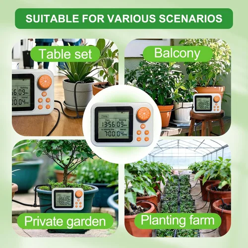 Vista 6 de Kit de riego por goteo, sistema de riego de plantas de interior, riego automático para plantas, sensor de humedad de plantas, temporizador y sistema