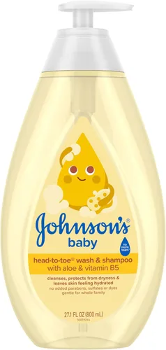 Vista 13 de Johnson's Baby Jabón y Champú Suave de la Cabeza a los Pies para Bebé, Sin Lágrimas y Hipoalergénico para Piel y Cabello Sensible del Recién Nacido