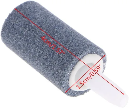 Vista 7 de Cilindro de burbuja de piedra de aire de 1.57 pulgadas Difusor de oxígeno reutilizable para peces de acuario para tanque de estanque bomba