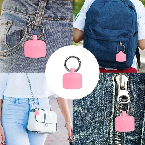 Vista 6 de Ycfish Llavero con soporte de anillo, estuche de joyería de viaje, caja deportiva portátil, bolsa de aretes de viaje, organizador de almacenamiento