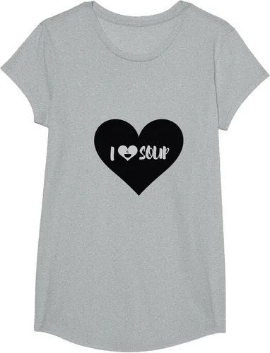 Vista 45 de I Love Soup - Camiseta de regalo con forma de corazón, Blanco, S Asfalto