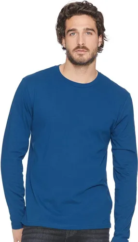 Vista 5 de Next Level - Camiseta de manga larga de algodón para hombre, talla S, color azul marino