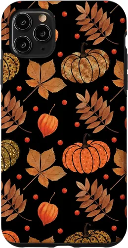 Vista 13 de Otoño hojas y calabazas patrón Halloween otoño regalos caso para iPhone 17