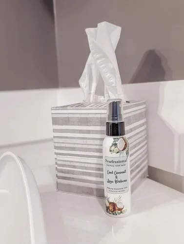 Vista 4 de Spray de excremento para inodoro, spray de inodoro Pre Poo, eliminador de olores de baño y ambientador, 2.5 onzas, paquete de 5