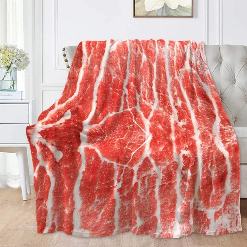 Vista 37 de Manta de frijoles horneados 3D para niñas, niños, suave y acogedora manta de vellón divertida para cama, sofá, sillas, para todas las estaciones